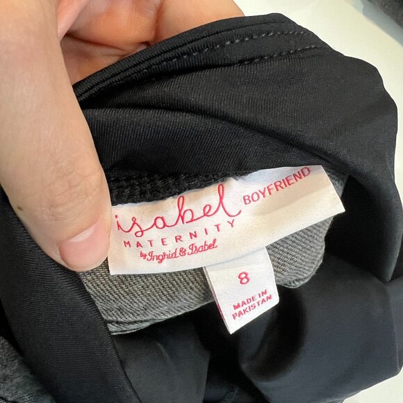 Isabel Maternity by Ingrid & Isabel NWT Over Belly Boyfriend Maternity Jeans - Picture 9 of 16